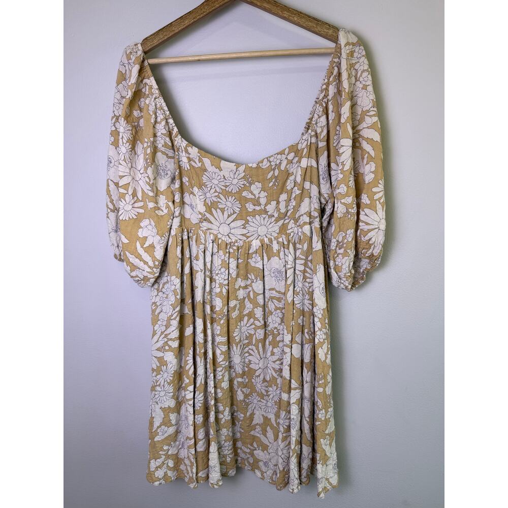 By Together Floral Babydoll Dress Women Large Puff Sleeve Mini - Picture 2 of 6
